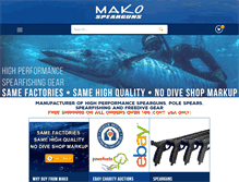 Tablet Screenshot of makospearguns.com